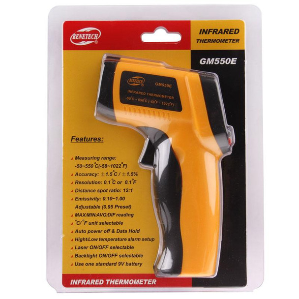 BENETECH GM550E Digital Infrared Thermometer(Yellow)