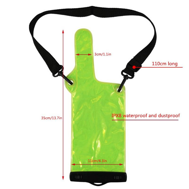 Walkie Talkie Waterproof Bag with Lanyard (Excluding Walkie Talkie)(Green)