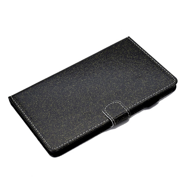 Flash Powder Leather Stand Case with Card Slots for Samsung Galaxy Tab S6 Lite P610/P615/S6 Lite (2022) - Black