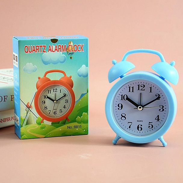 2 PCS Student Bed Small Alarm Clock Desk Alarm Clock(Pink)