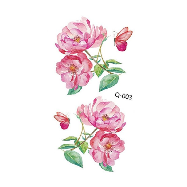 50 PCS Literary Small Fresh Flower Tattoo Sticker Rose Waterproof Lasting Arm Sticker(Q-003)