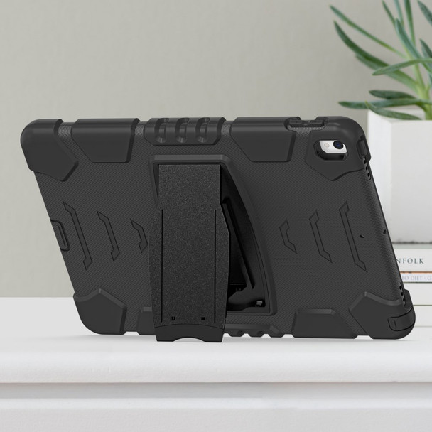 For iPad Pro 10.5-inch (2017) / iPad Air 10.5 inch (2019) PC + Silicone Tablet Cover with Kickstand - Black