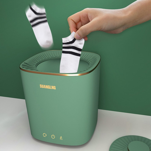 B18 Mini Portable Washing Machine Laundry Automatic Dormitory Underwear Washing Blu Light Sterilization Machine for Washing Socks Machine - Green