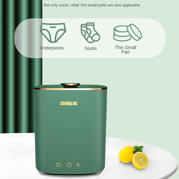 B18 Mini Portable Washing Machine Laundry Automatic Dormitory Underwear Washing Blu Light Sterilization Machine for Washing Socks Machine - Green