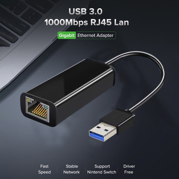 UE010 USB 3.0 1000Mbps Gigabit Ethernet Adapter USB 3.0 to RJ45 Lan Network Card for Laptop PC