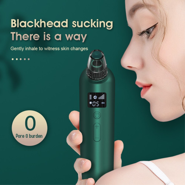 HX-04 Facial Blackhead Remover Electric Acne Vacuum Cleaner Black Spots Pore Cleaning Tool - Green