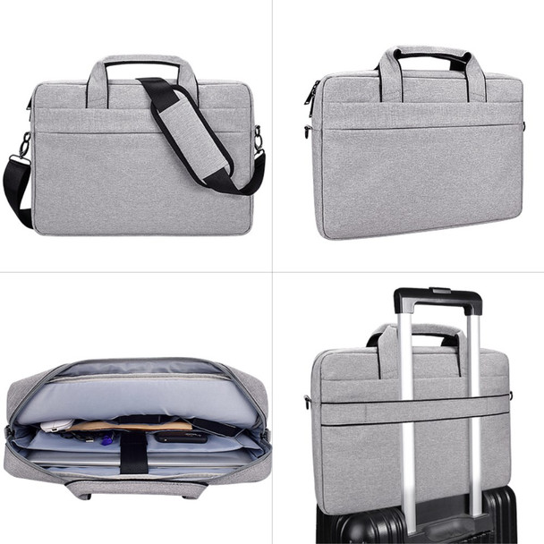 DJ01 Portable Waterproof Laptop Sleeve Bag Pouch 13.3 inch Crossbody Shoulder Bag Storage Case - Grey