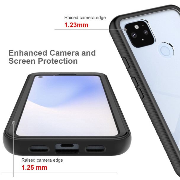 Shockproof PC + TPU Hybrid Case for Google Pixel 4a 5G - Black