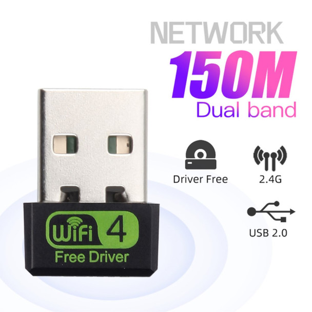 150Mbps USB2.0 WiFi Adapter Mini 802.11b/g/n 2.4G WiFi Dongle Network Card Ethernet Wireless Receiver