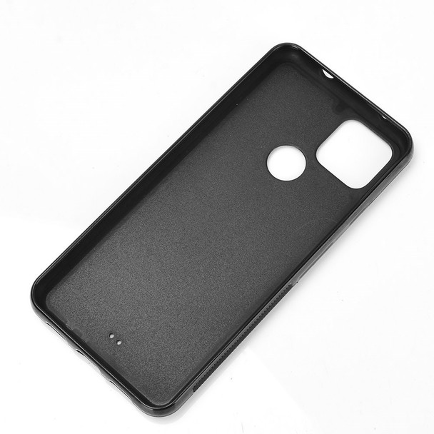 PU Leather Coated PC + TPU Hybrid Phone Shell for Google Pixel 5 - Black