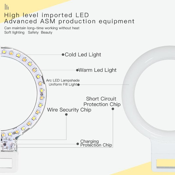XJ18 LED Light Live Self-timer Flash Fill Light(Black)