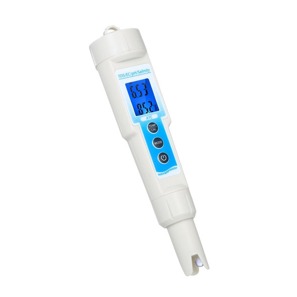 5-in-1 pH Meter Lightweight Durable Waterproof Multi-functional TDS / EC / pH / Salinity / Temperature Meter Water Quality Tester