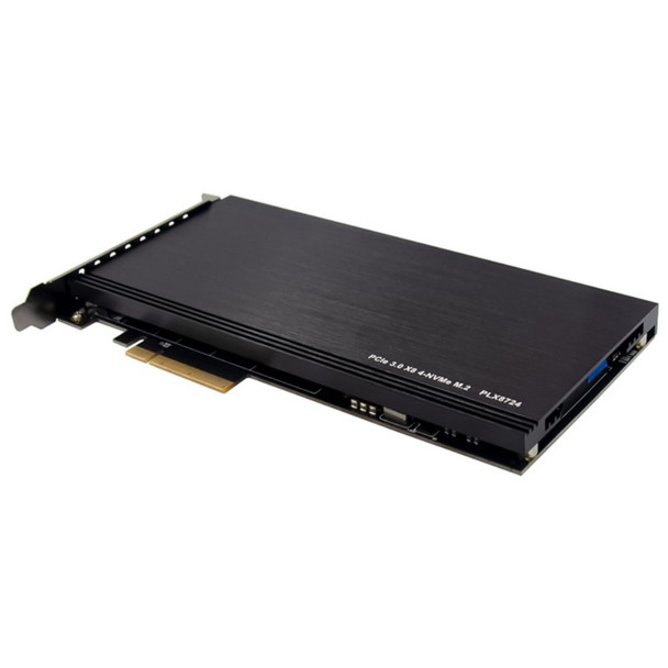 PCI-E 3.0 X8 SSD Server Expansion Card 4x M.2 Solid State Drive Conversion Card