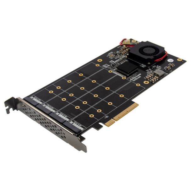 PCI-E 3.0 X8 SSD Server Expansion Card 4x M.2 Solid State Drive Conversion Card