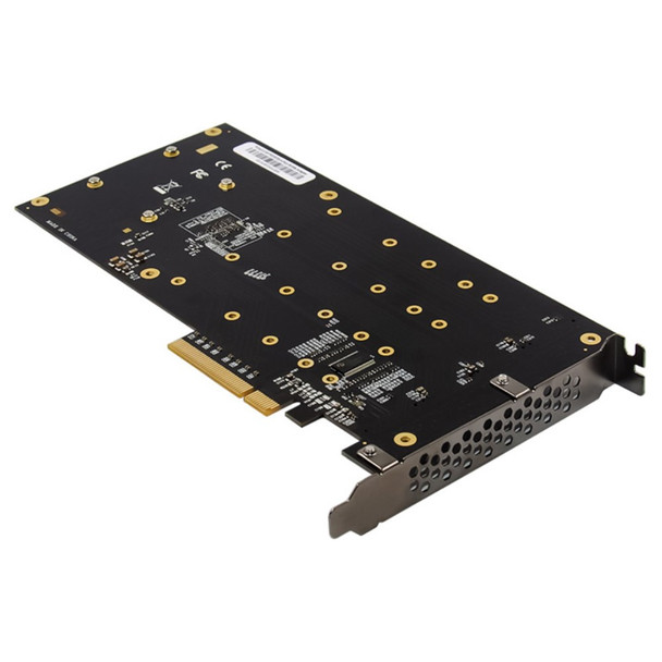 PCI-E 3.0 X8 SSD Server Expansion Card 4x M.2 Solid State Drive Conversion Card