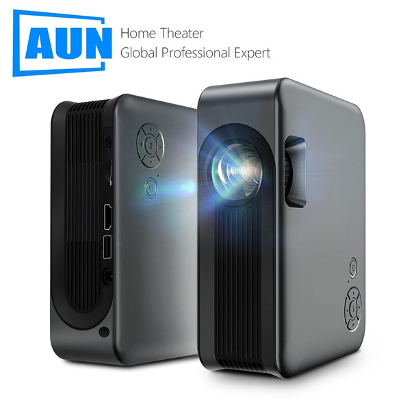 AUN MINI A30 Portable Projector Home Theater Mini HD Projectors 2.4-inch LCD TFT Display Cell Phone Projector for Home Office (Standard Version, EU Plug)