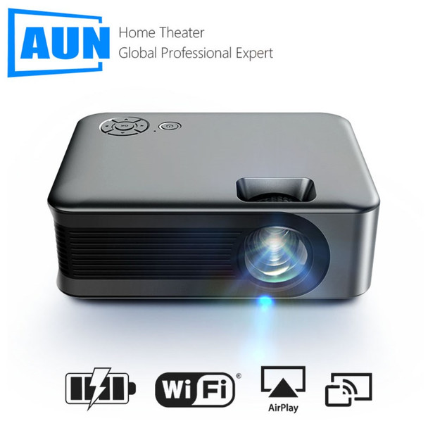 AUN MINI A30 Portable Projector Home Theater Mini HD Projectors 2.4-inch LCD TFT Display Cell Phone Projector for Home Office (Standard Version, EU Plug)