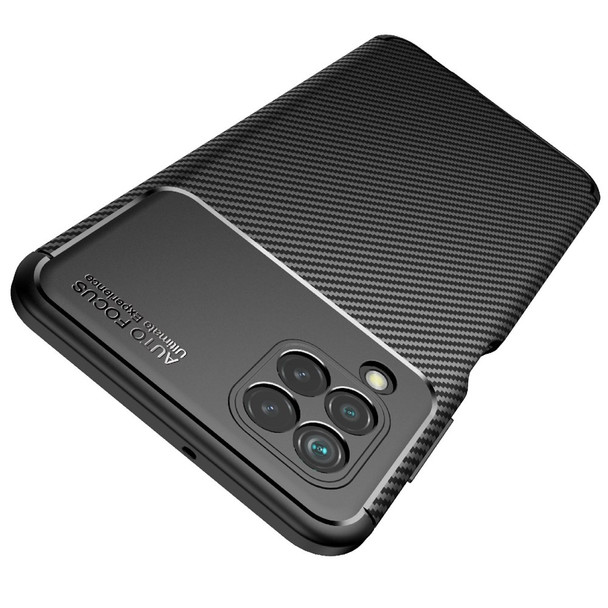 Carbon Fiber Texture Anti-scratch Shock Absorption TPU Case for Samsung Galaxy M32 (India Version) - Black