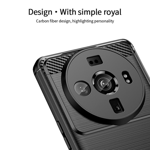 MOFI JK TPU Series-1 for Xiaomi 12S Ultra 5G Anti-scratch Brushed Surface Soft TPU Drop-proof Case Carbon Fiber Phone Shell - Black