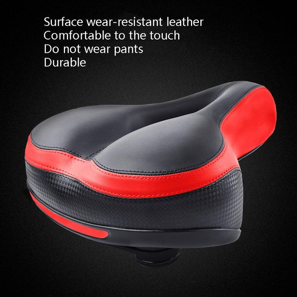 Reflective Seat Bicycle Seat Bicycle Saddle Seat(Black Red)