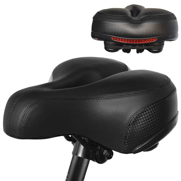 Reflective Seat Bicycle Seat Bicycle Saddle Seat(Black Red)