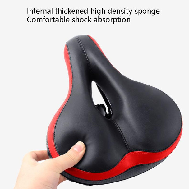 Reflective Seat Bicycle Seat Bicycle Saddle Seat(Black Red)