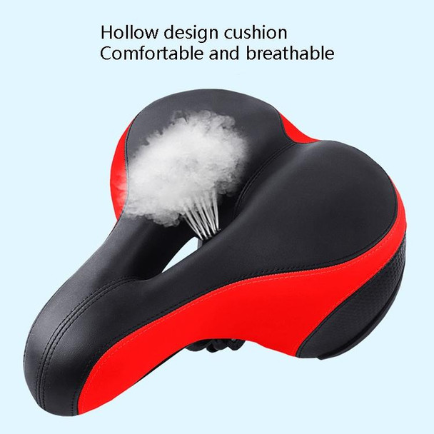 Reflective Seat Bicycle Seat Bicycle Saddle Seat(Black Red)