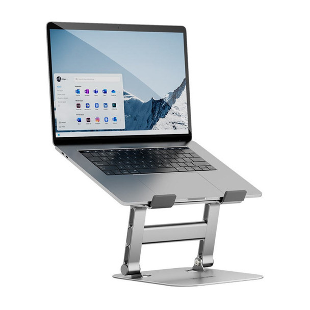 MCHOSE 515 Aluminum Alloy 11''-17.3'' Laptop Stand Adjustable Height Desktop Foldable Riser Notebook Computer Holder - Silver