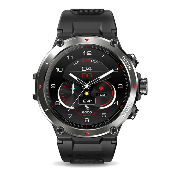 ZEBLAZE Stratos 2 GPS Smart Watch 1.3 inch AMOLED Screen 5ATM Waterproof Sports Bracelet Multifunctional Health Watch with Heart Rate Monitoring - Black
