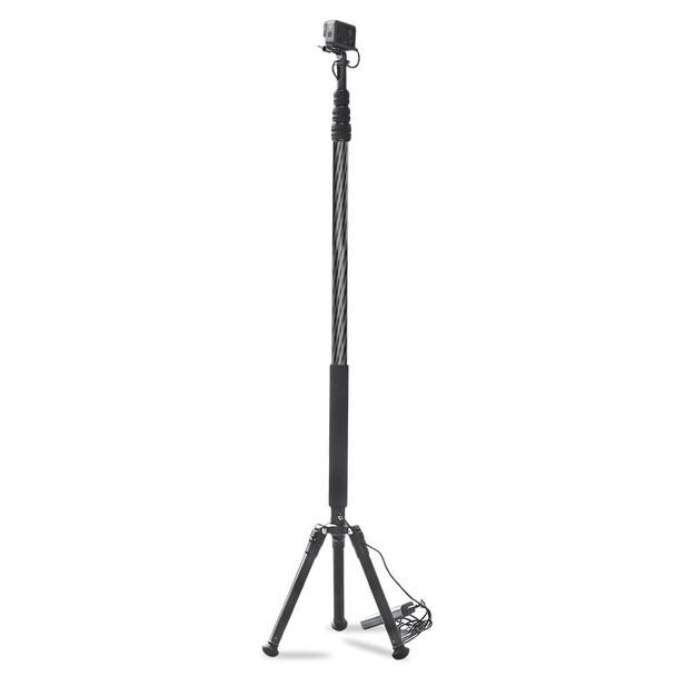 FLW355 2.6m Carbon Fiber Handheld Selfie Stick Extendable Pole Monopod for GoPro 9 DJI Action Camera