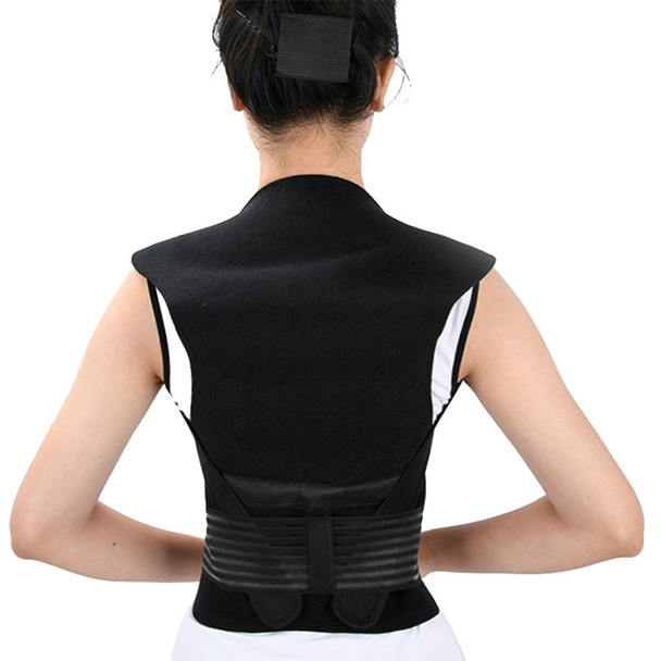Magnets Heated Vest Posture Corrector Waist Brace Self Heating Lumbar Pad Corset for Back Support Pain Relief - M