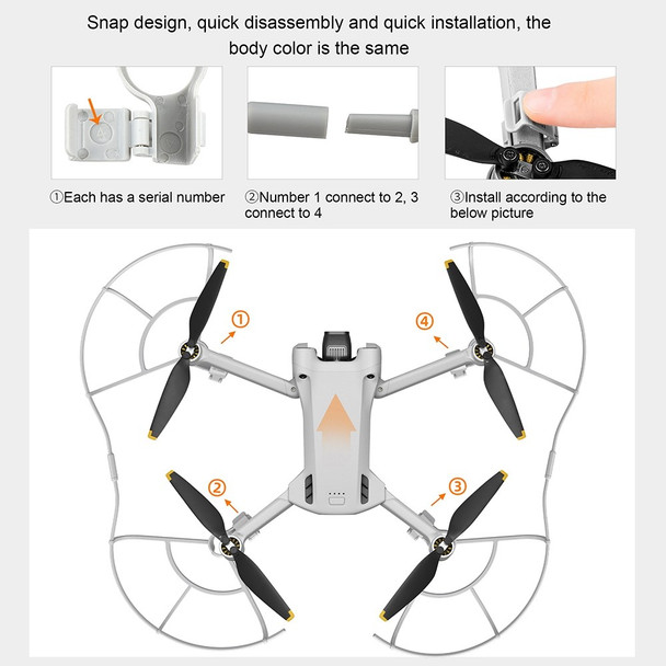 STARTRC 1110889 Propeller Guard for DJI Mini 3 Pro Drone Anti-collision Integrated Bumper Blade Protective Cover