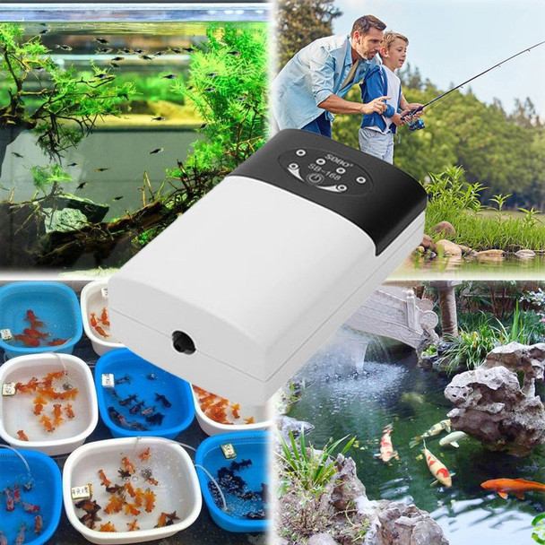 Aquarium Air Pump Fish Tank Oxygen Pump USB Rechargeable Fishing Aerator with Pipe Air Bubble Stone