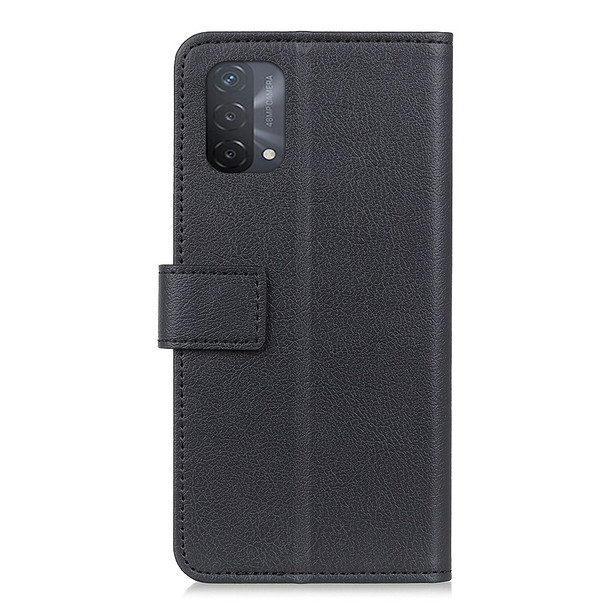 Wallet Stand Design Leather Phone Protective Case Cover for Oppo A93 5G/A54 5G/A74 5G - Black