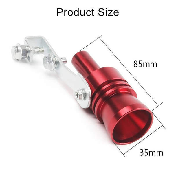 Universal Aluminum Turbo Sound Exhaust Muffler Pipe Whistle Car / Motorcycle Simulator Whistler, Size: XL, Outside Diameter: 35mm(Red)