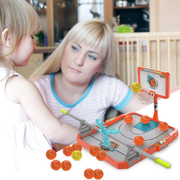 GJ-99 Kids Mini Desktop Finger Shooting Basketball Machine Parent-child Interactive Board Game Toy - Orange