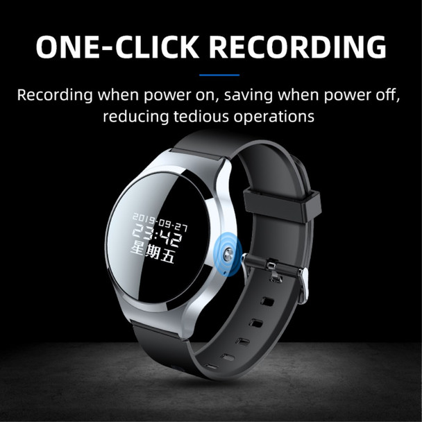S8 16GB Voice Recorder Bracelet Digital Watch Sound Voice Password Encryption Audio Recorder for Lectures Meetings Interviews Classes