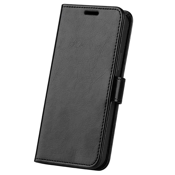 Crazy Horse Texture Anti-drop Wallet Case for Sony Xperia 5 IV 5G, Foldable Stand PU Leather + TPU Folio Flip Phone Cover - Black