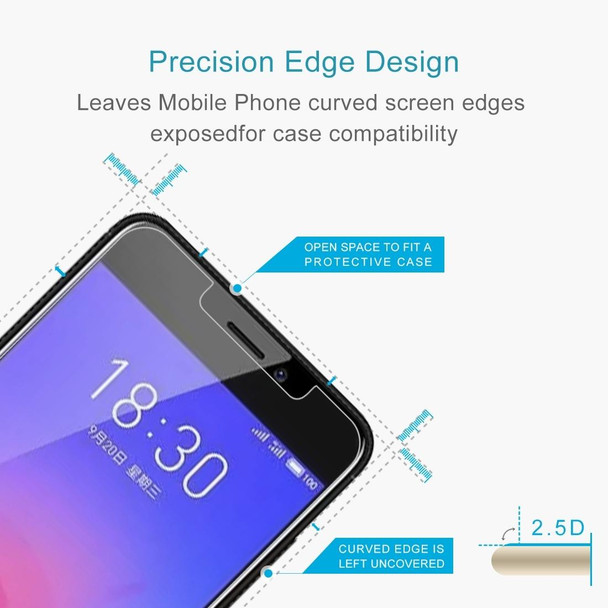 10 PCS 0.26mm 9H 2.5D Tempered Glass Film for Meizu M6