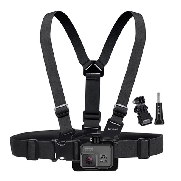 PULUZ PU26 Adjustable Body Mount Belt Chest Strap Hook Mount for GoPro HERO4/HERO3+ - Black