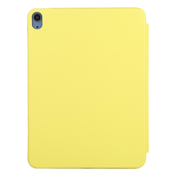 3-fold Horizontal Flip Smart Leatherette Case with Sleep / Wake-up Function & Holder - iPad Air 2022 / 2020 10.9(Yellow)