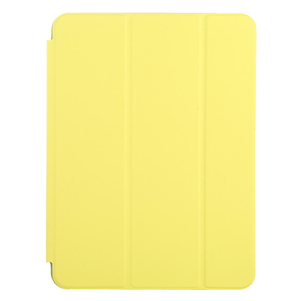 3-fold Horizontal Flip Smart Leatherette Case with Sleep / Wake-up Function & Holder - iPad Air 2022 / 2020 10.9(Yellow)