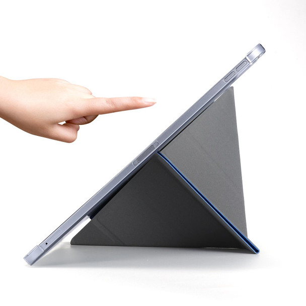 Silk Texture Horizontal Deformation Flip Leather Case with Three-folding Holder - iPad Air 2022 / 2020 10.9(Gold)