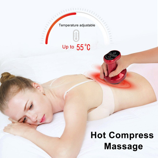 Adjustable Handheld Electric Cupping Scraping Massage Device with Heat and Negative Pressure Massager for Body Pain Relief Detoxification - USB Charging Version/9 Levels