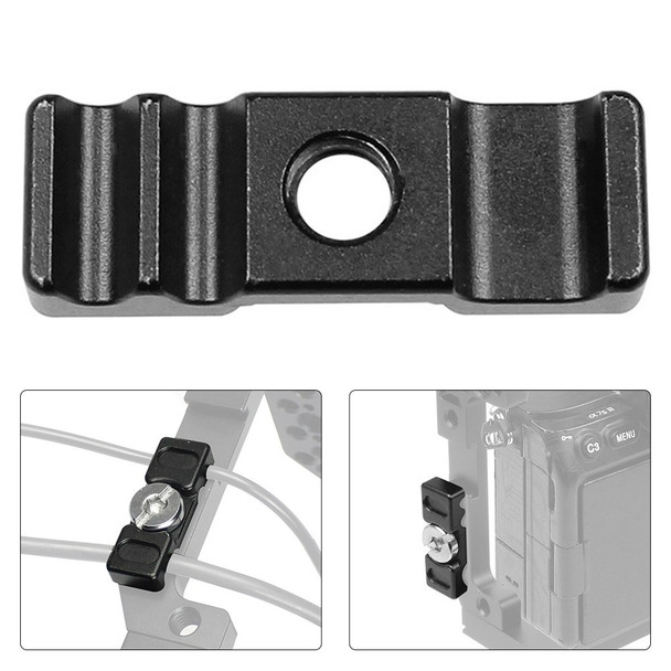 F33193 Aluminum Alloy Cable Clamp Wire Clip Mount for DSLR Camera Video Cage/Gimbal Stabilizer/Camera Handle Grip