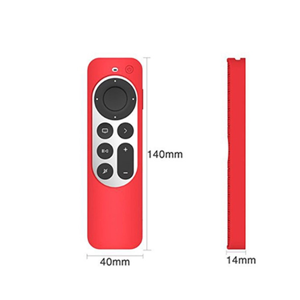 Remote Controller Silicone Protective Sleeve Cover for Apple TV 4K 2021 / Apple TV 2022 (Gen 7) - Red