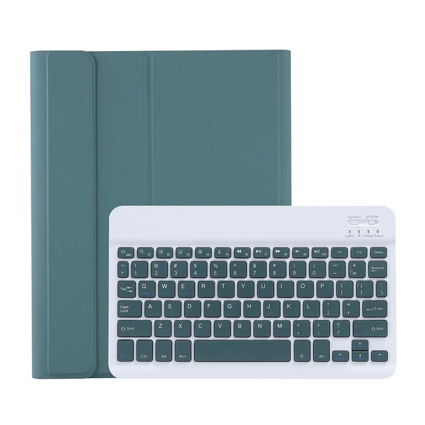 C-11B - iPad Pro 11 inch (2020) Detachable ABS Candy Color Bluetooth Keyboard Tablet Case with Stand & Pen Slot(Dark Green)