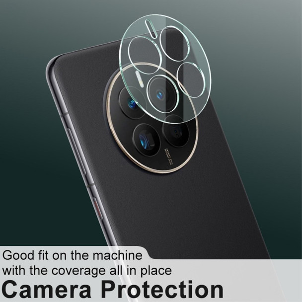 IMAK For Huawei Mate 50 4G Clear Integrated Camera Lens Protector Tempered Glass Lens Film + Acrylic Lens Cap