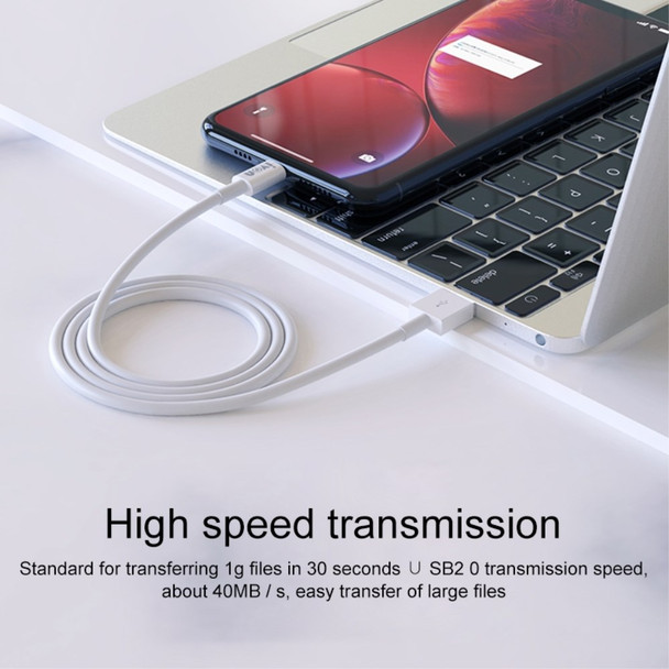 IVON CA70 1m Type-C Fast Data Transmission Cable with Ceramic Texture Joint Fast Charging Cell Phone Cord