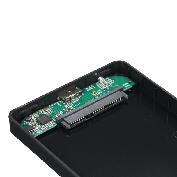 2.5 inch Hard Disk Case USB3.0 High-speed 5Gpbs Transmission External HDD/SSD Enclosure SATA Hard Drive Case Support 2.5" 7/9.5mm SATA HDD/SSD - Black